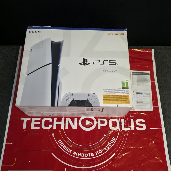 КАТО НОВ Sony Playstation 5 Slim Технополис Гаранция PS5 | White