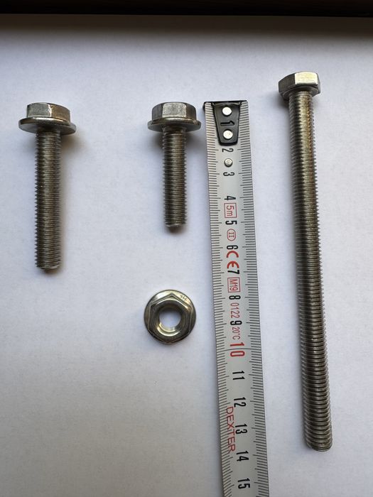 Suruburi cap hexagonal, INOX A4-80,  M16 diferite lungimi.