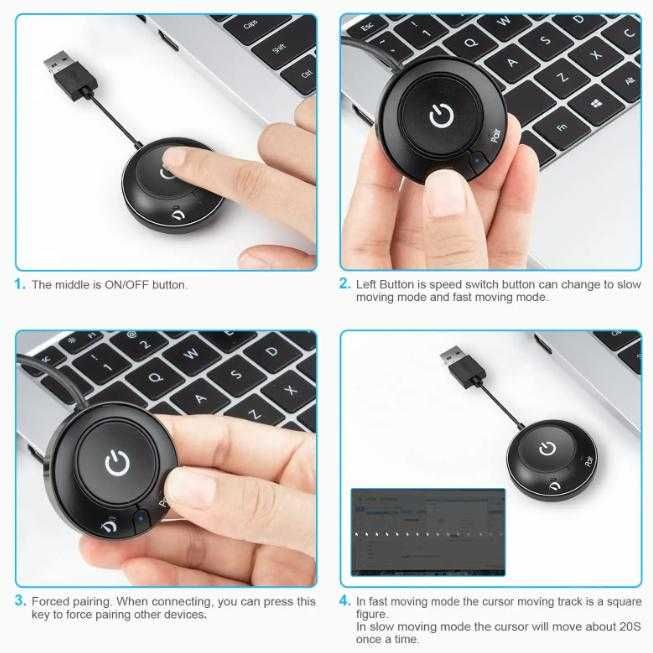 Moji AirDrive BLUETOOTH Mouse Jiggler сБатерия Mouse Mover Неоткриваем