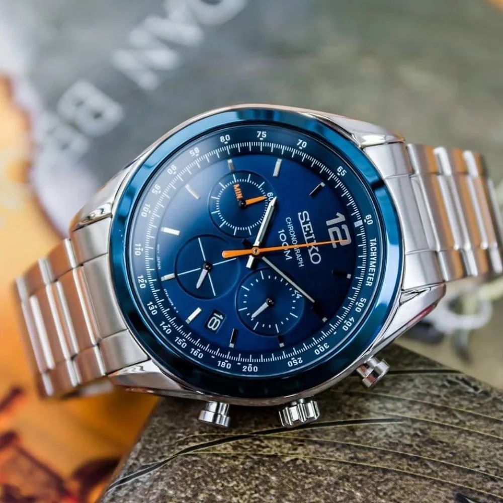 Seiko Essentials Cheonograph Blue SSB091