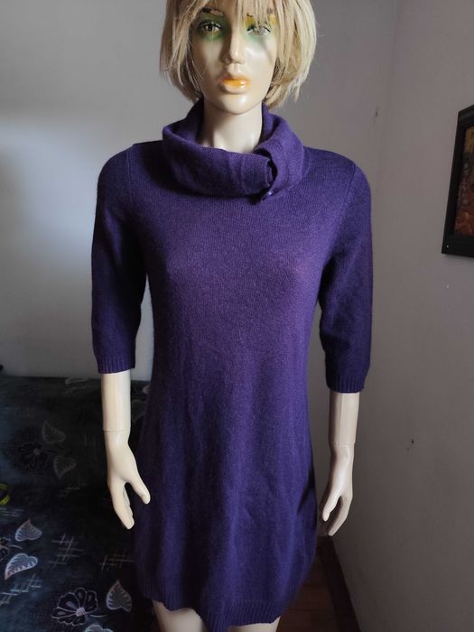 Rochie mov din lina si angora masura 38-40-Noua!