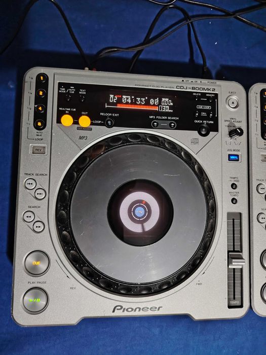 PIONEER CDJ-800MK 2 Compact Disc Player, CD player DJ MP3 două bucăți.