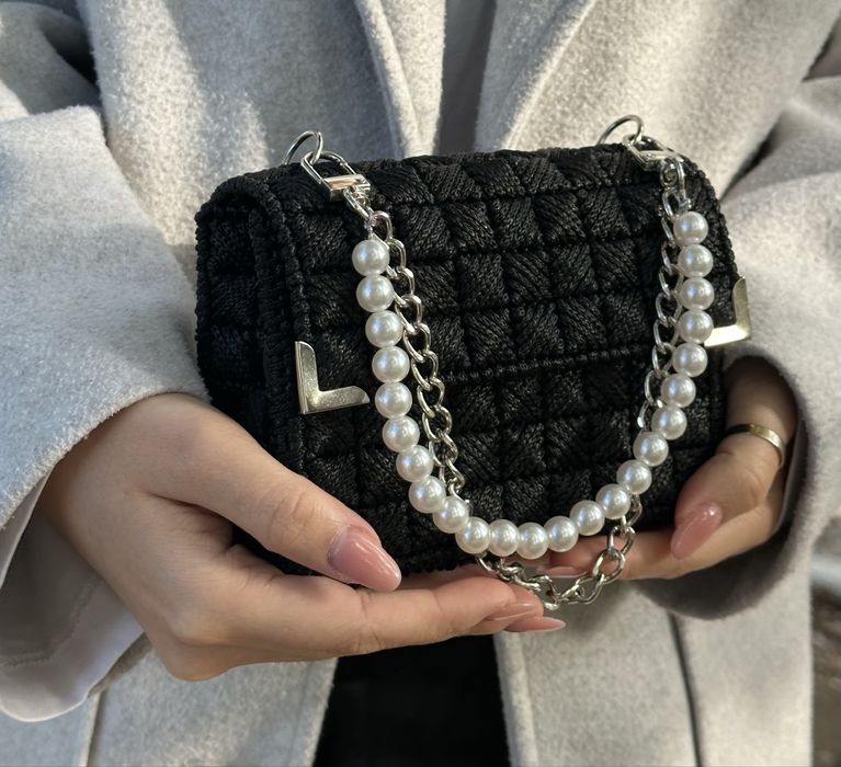 Geantă croșetată handmade „Perla”
