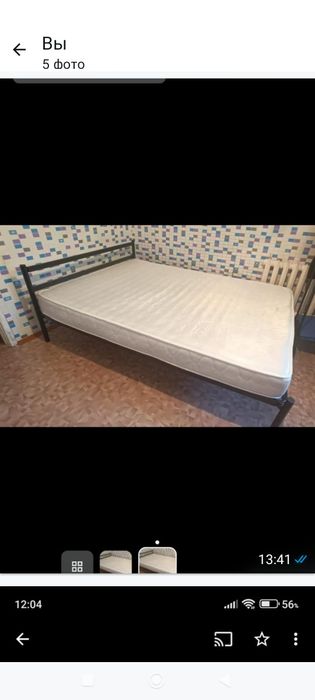 Срочно продам кровать с матрасом