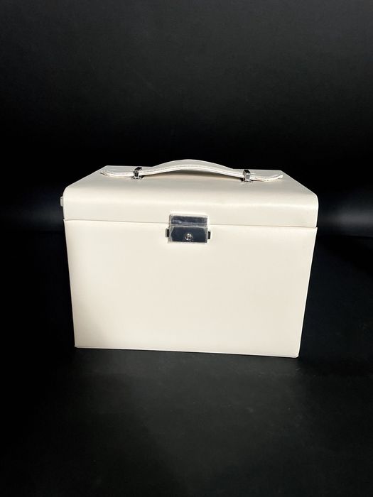 Cutie de bijuterii și machiaje SONGMICS cu 4 niveluri alb clasic