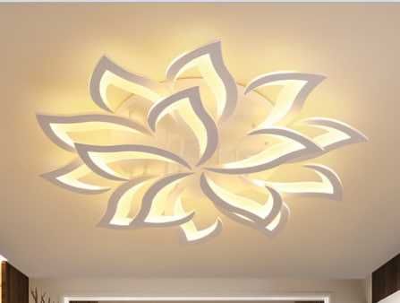 Люстра потолочная светодиодная с пультом 3 освещения, 4 размер...