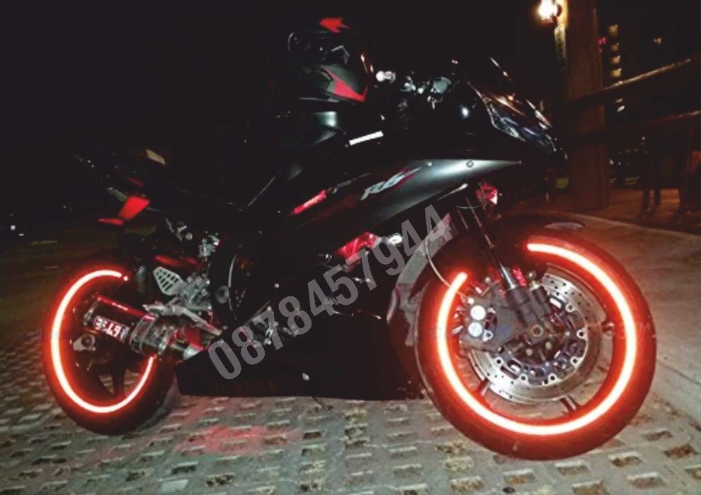 Светлоотразителни кантове ленти за мотоциклет автомобил кола светещи