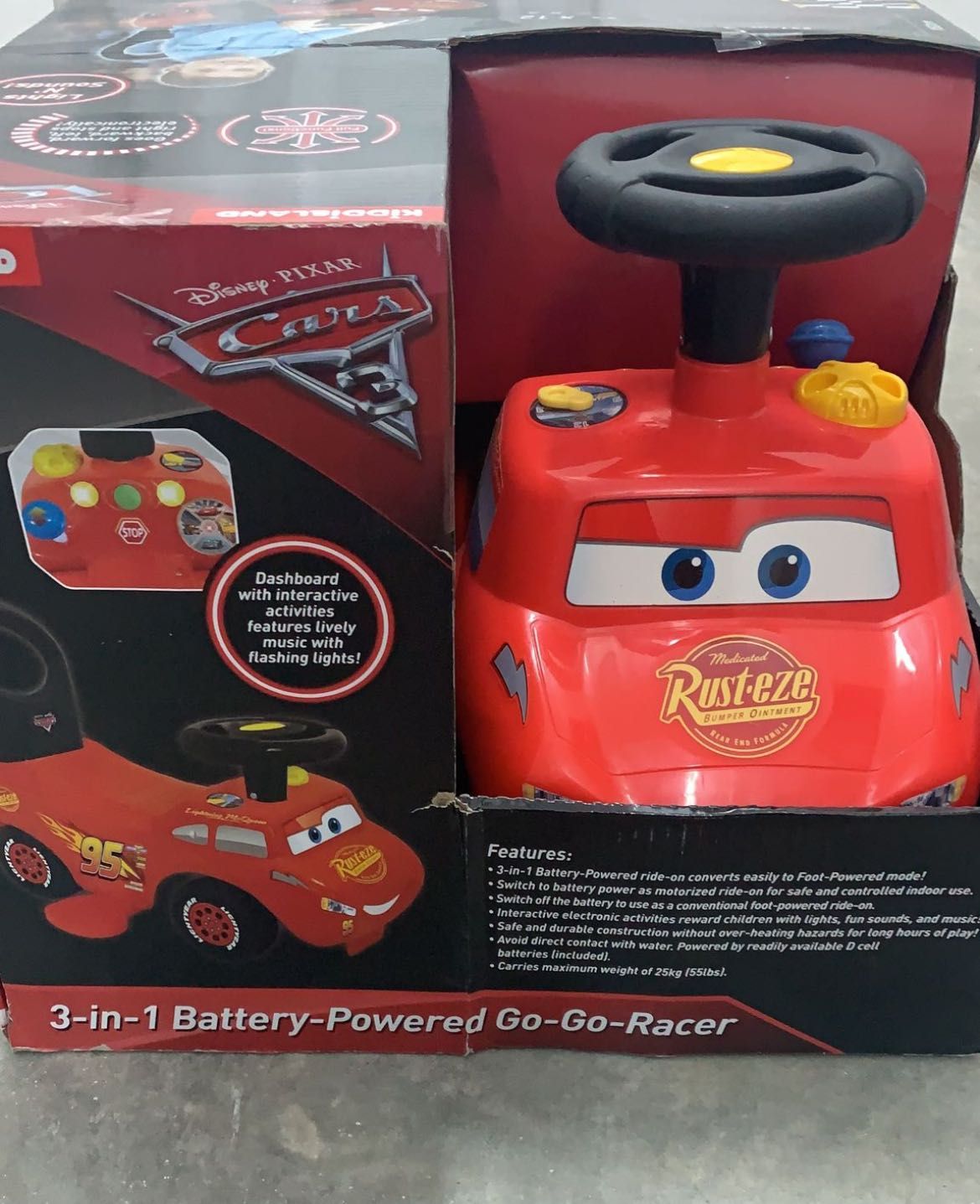 3 in 1 battery powered Go Go Racer, toddler Car