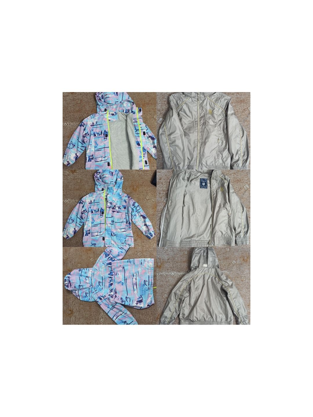 НЕДОРОГО! Ветровки на х/б подкладе и дождевик на девочку 6-8 лет.