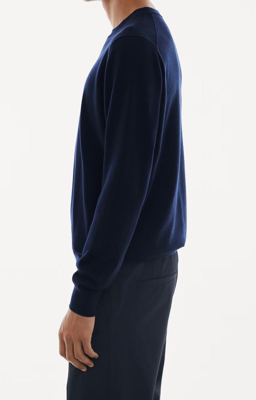 НОВ мъжки пуловер Mango L размер 100% merino wool