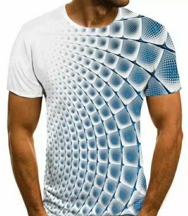 Тениска мъжка 3Д ефект,мъжка блуза разпродажбас къс ръкав.РАЗПРОДАЖБА