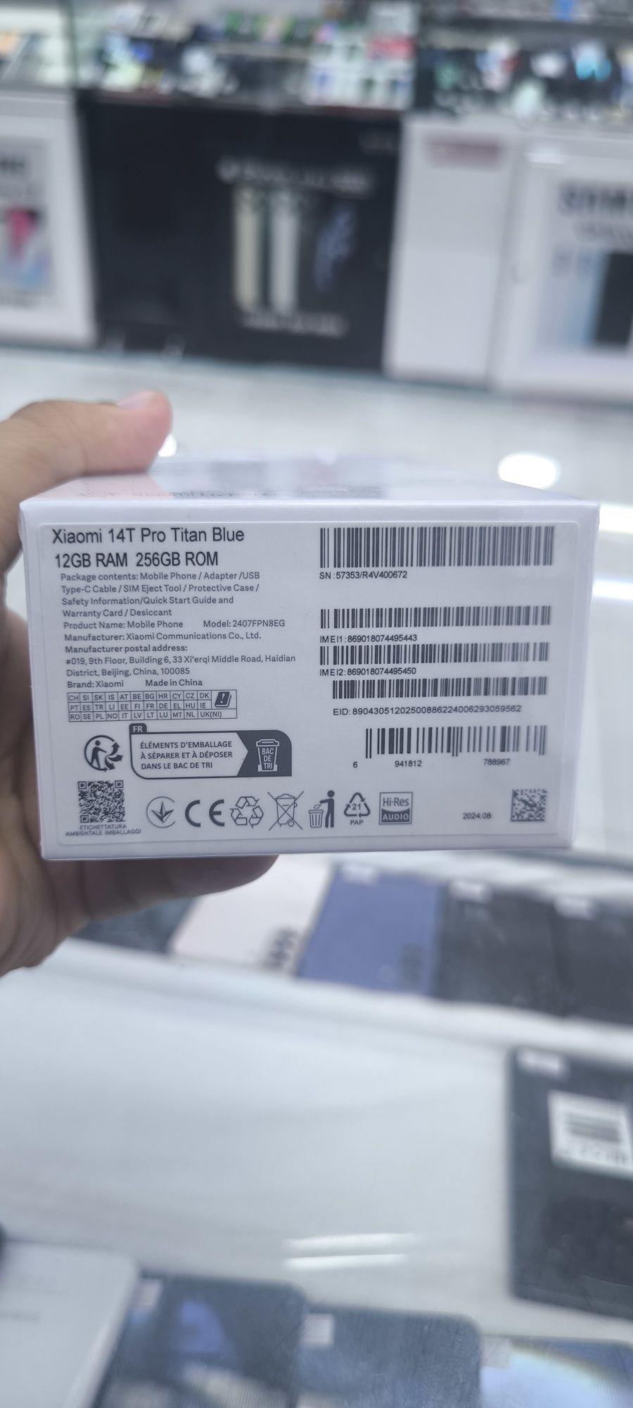 Xiaomi 14T pro 12/256 titan blue yangi.