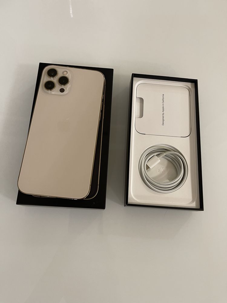 Iphone 12 pro max gold 256gb fullbox impecabil 75% baterie