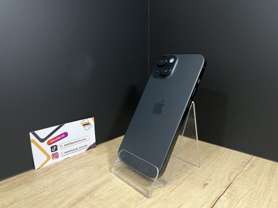 Iphone 15 128Gb Black Dual Sim Fizic Second-Hand Bun 3 ani garanție, T