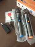 2 Microfoane Profesional UHF receptor li-ion USB type C