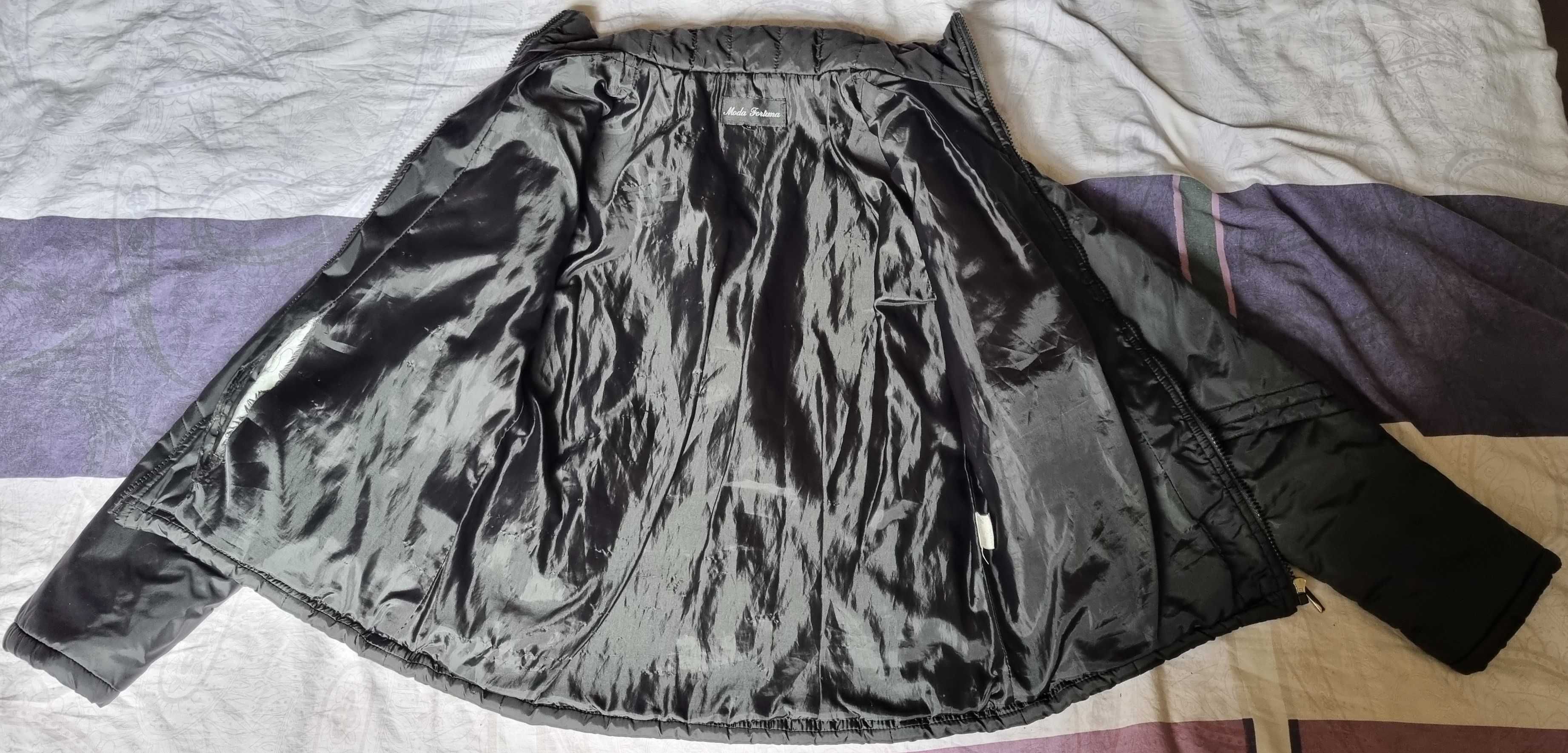 Geaca de dama, subtire, slimfit, Moda Fortuna, M, neagra