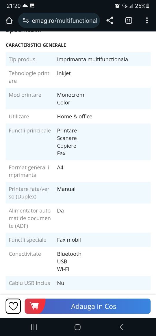 Imprimanta multifuncțională HP 4122