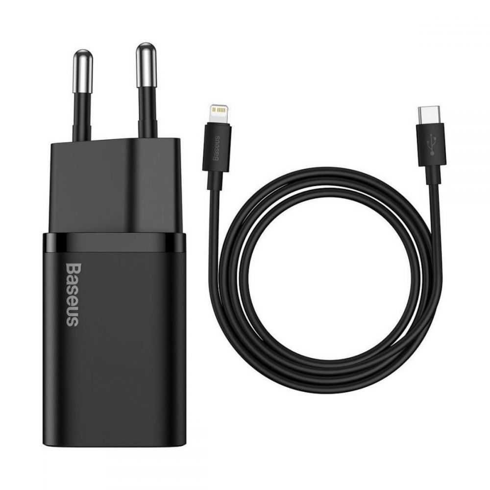 Зарядно Baseus Super Si Quick Charger 1C 20W+ lightning кабел