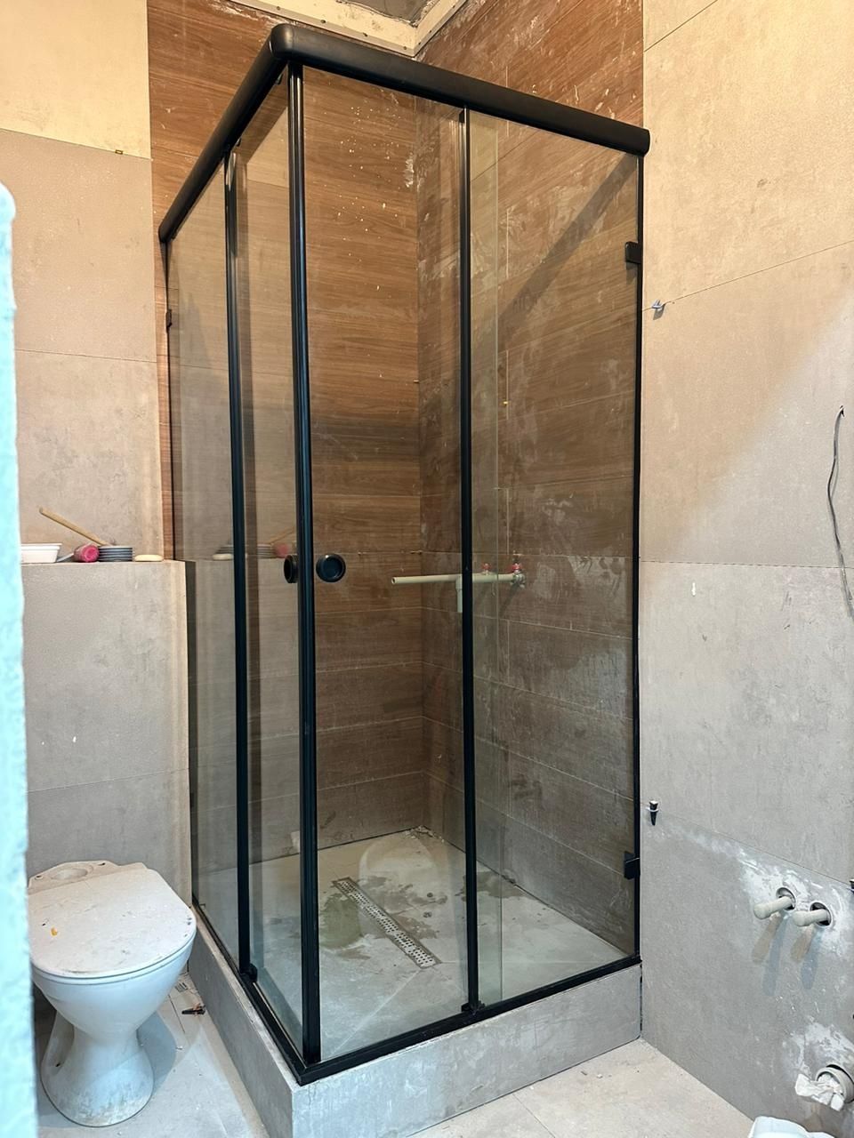 Душевая кабина ванная шторка душ стеклянный перегородка