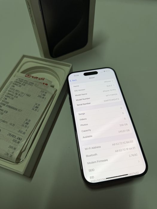 iPhone 15 Pro 256GB Black Titanium