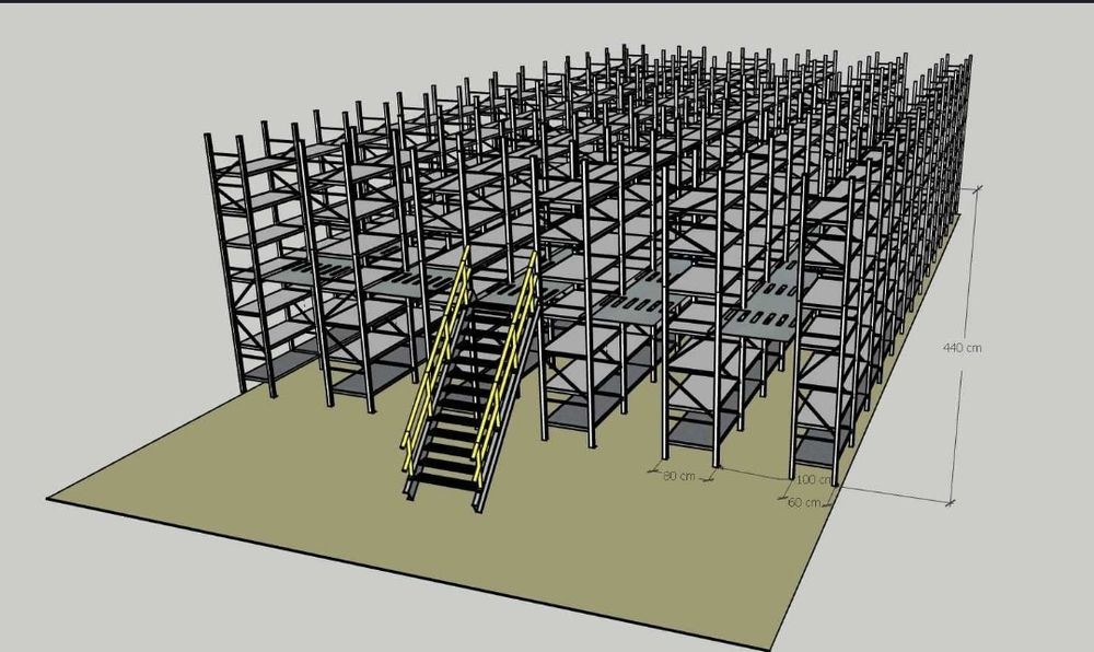 Rafturi sistem mezanin cu etaj