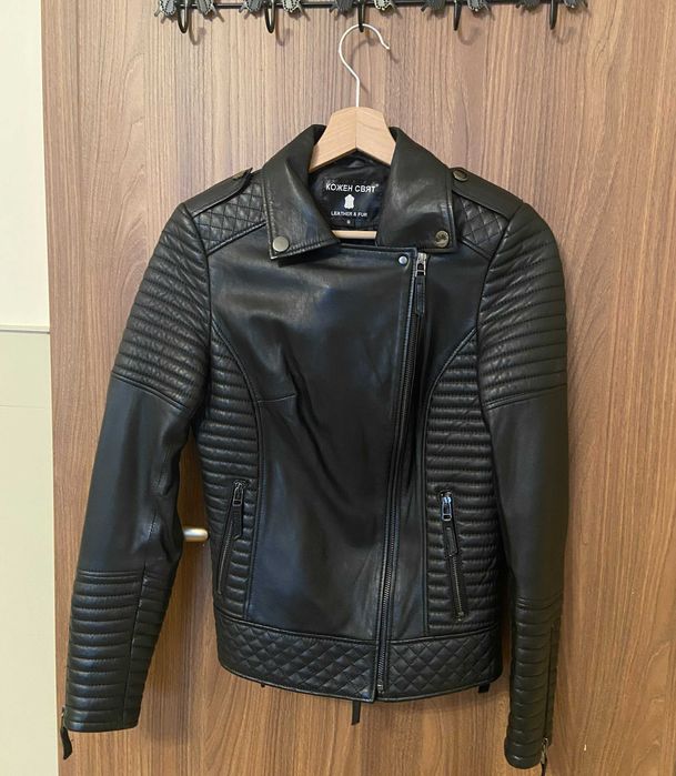 Яке от естествена кожа - S