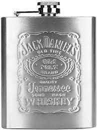 Botelcuta Jack Daniel's - Recipient inox - Plosca Whisky Jack Daniel's