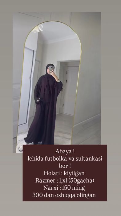 Romollilar uchun mos keladigan abaya