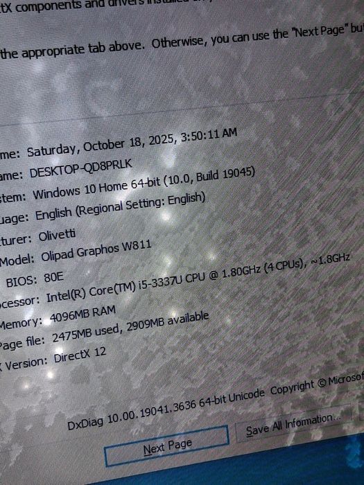 Vand laptop Olivetti