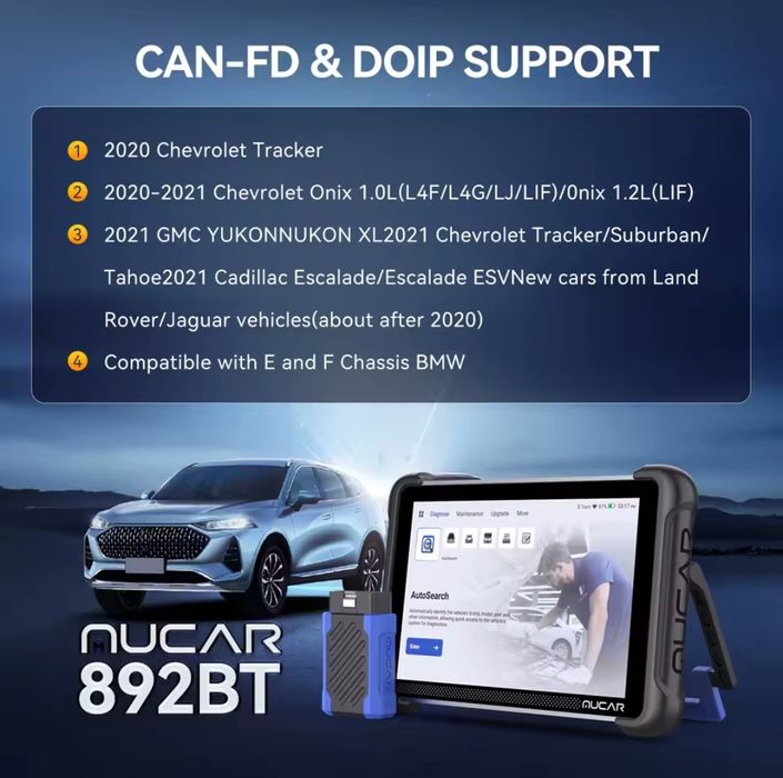 MUCAR 892BT tester diagnoza auto profi, OBFCM, română