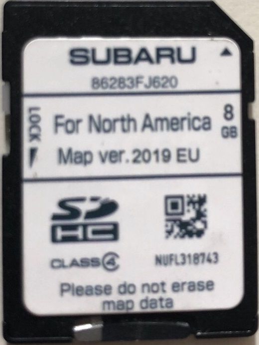 Субару OEM Сд карта навигация 2013-2017 Subaru DIVX Sd Card Ver.2021