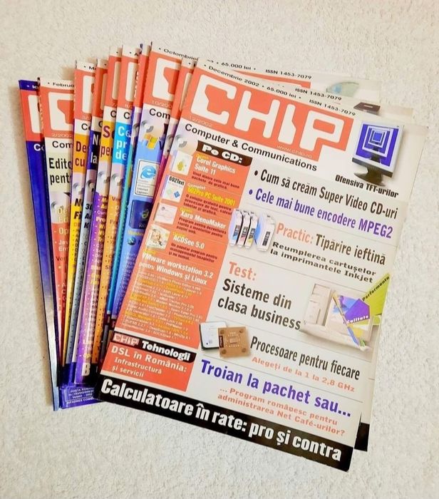 Colecție completă reviste CHIP vechi an 2002