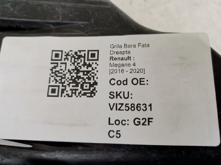 Решетка Предна Броня Дясна Рено Меган 4 / Renault Megane 4 Оригинална