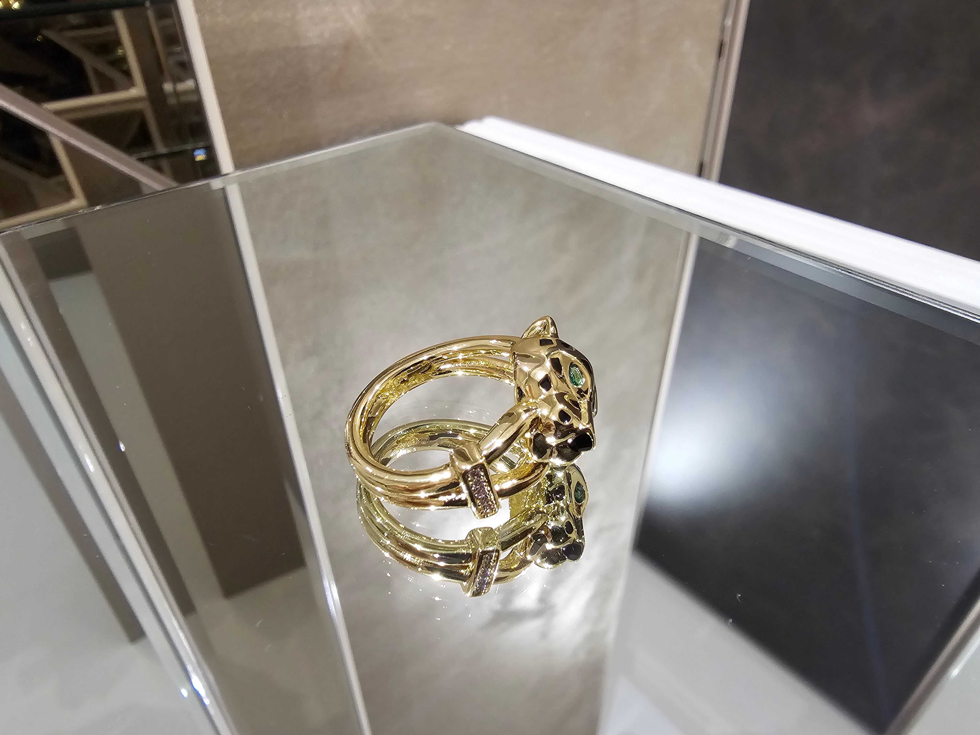 CARTIER Panthere de Cartier Gold Black 5 Diamonds Пръстен