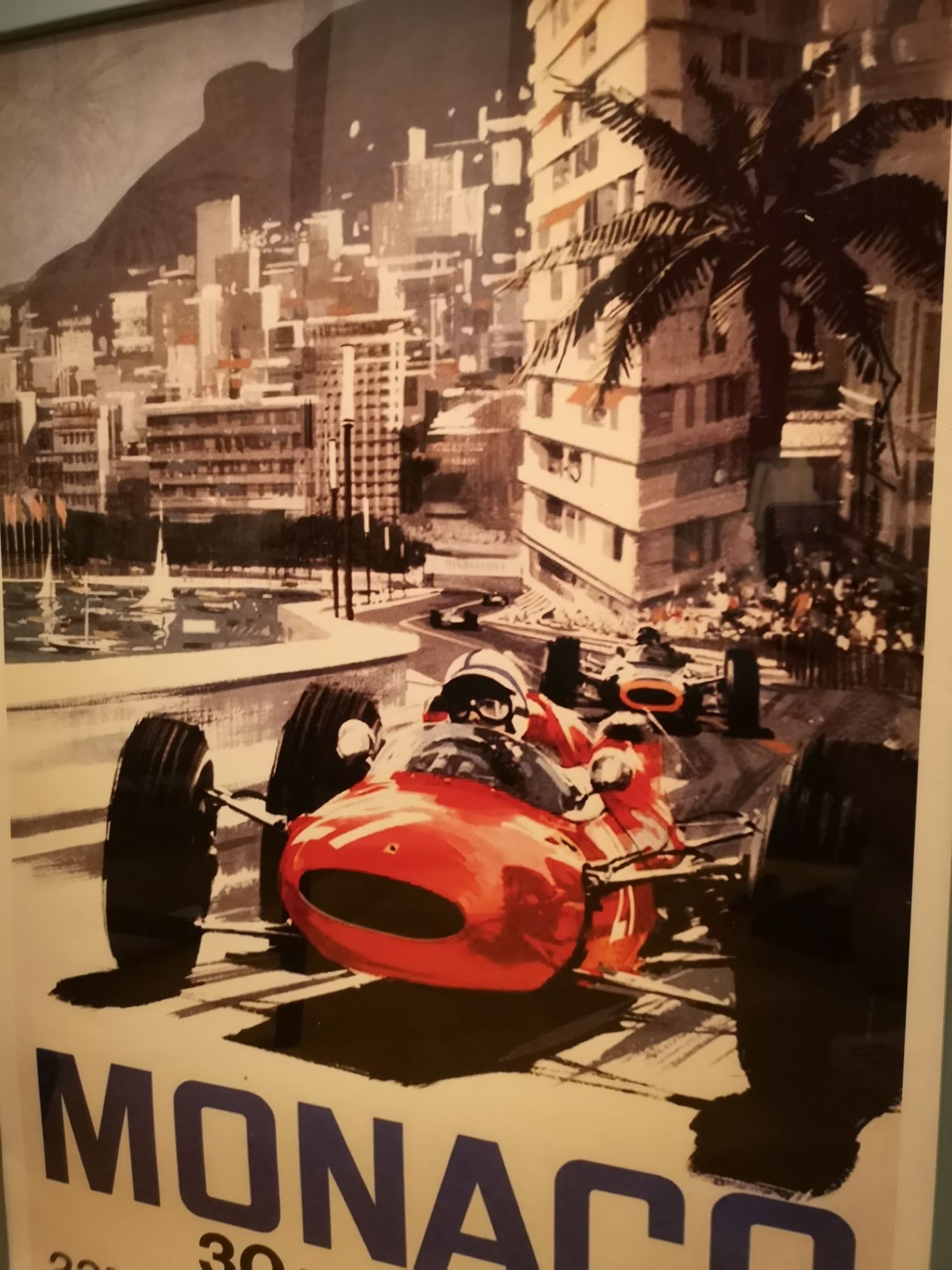 Vintage Постер Formula 1, Monaco, Monte Carlo 50см/70см+рамка IKEA