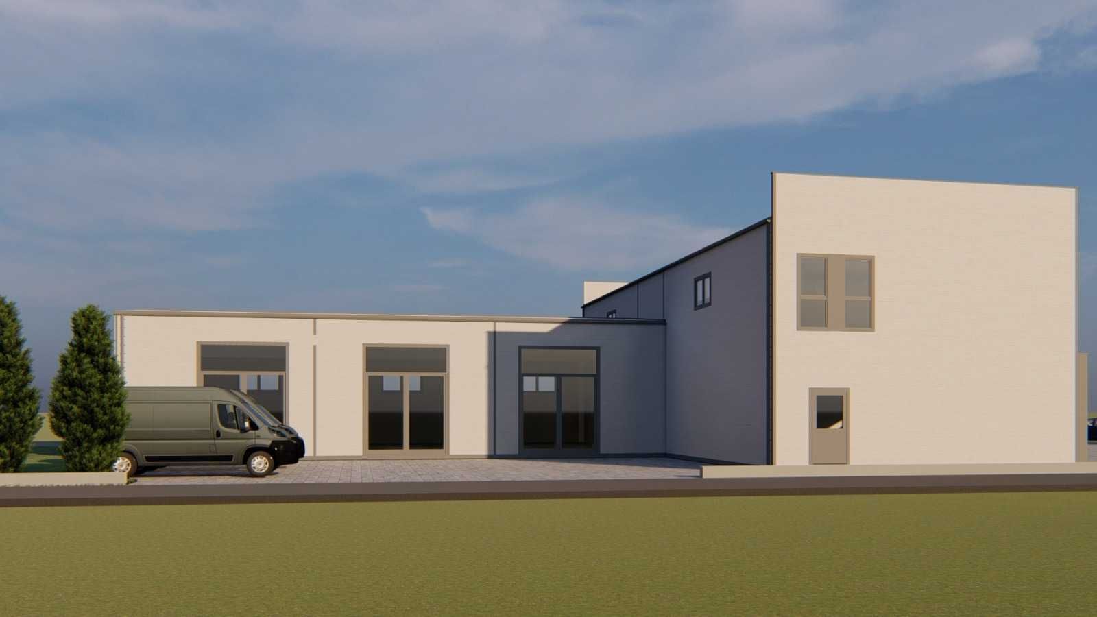 Teren intravilan, cu proiect de spatii comerciale si depozitare