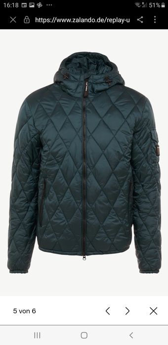 Geaca Replay Forest Green HOODED