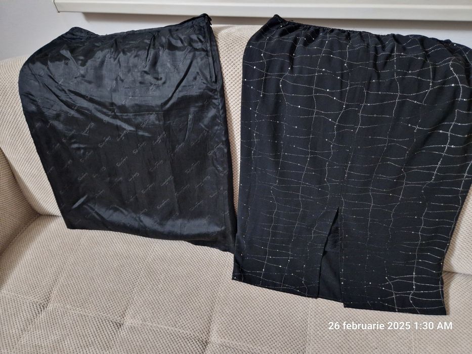 Fuste elegante L/XL simpla, paiete,broderie