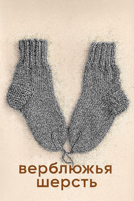 Носки ручного вязания из верблюда шерсти