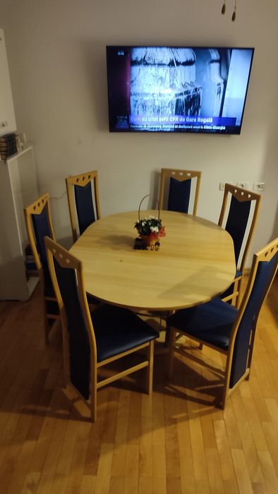 Vand masa extensibila lemn si inox