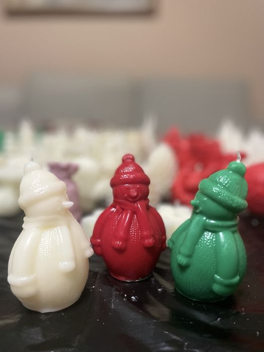 Коледни, соеви свещи