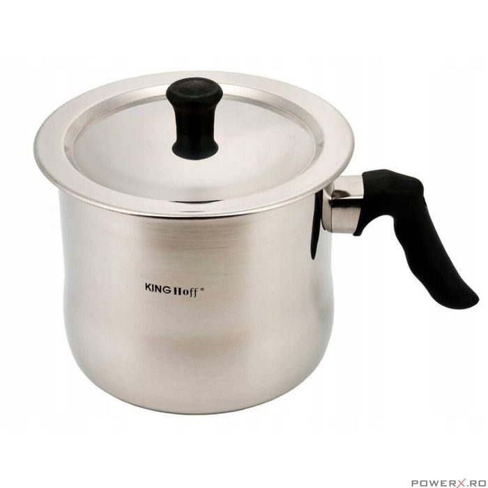Oala pentru fiert lapte, inox, cu capac, 13.5 cm, 1litri Kinghoff