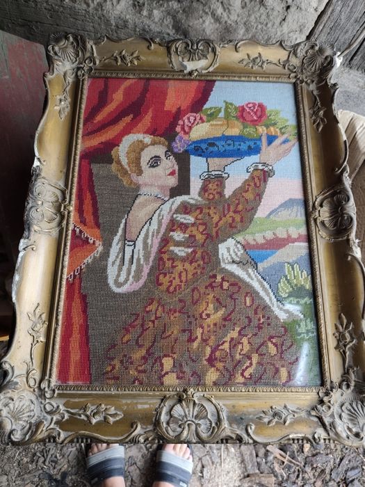 Tablouri cusute in goblen