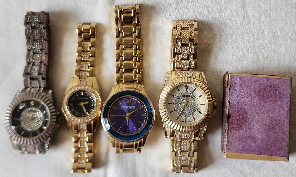 Кварцевые наручные часы "ROLEX", "MICHAEL KORS" , "SWAROVSKI"