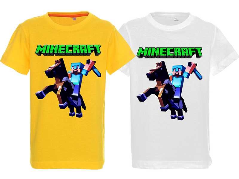 Тениски Minecraft 8 модела Всички размери и цветове