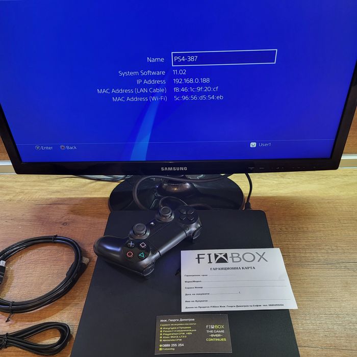 Playstation 4 Slim 500gb с гаранция 6 медеца PS4 Roblox Fortnite