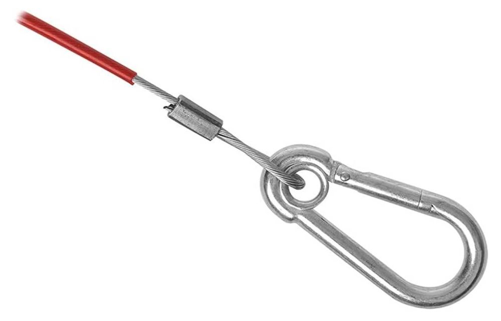 Предпазно въже с кука 1 m–за аварийна спирачка на ремаркета и каравани