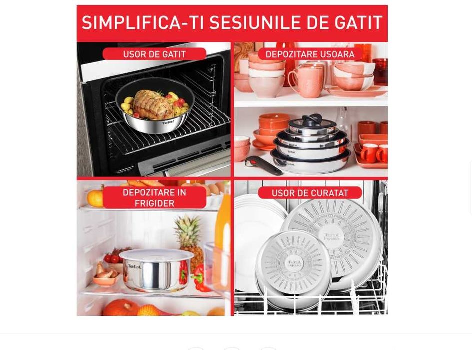 Set 11 piese Ingenio L897SB74, inox Indicator de temperatura, inductie