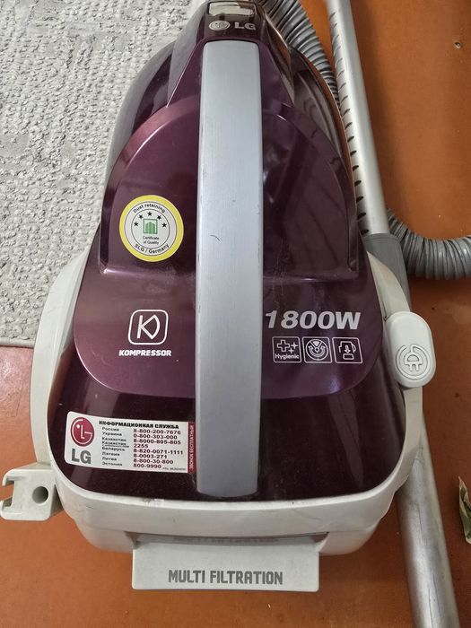 Пылесос LG. Vk8828HQ рабочий но отключается через 3 мин. В ремонт.