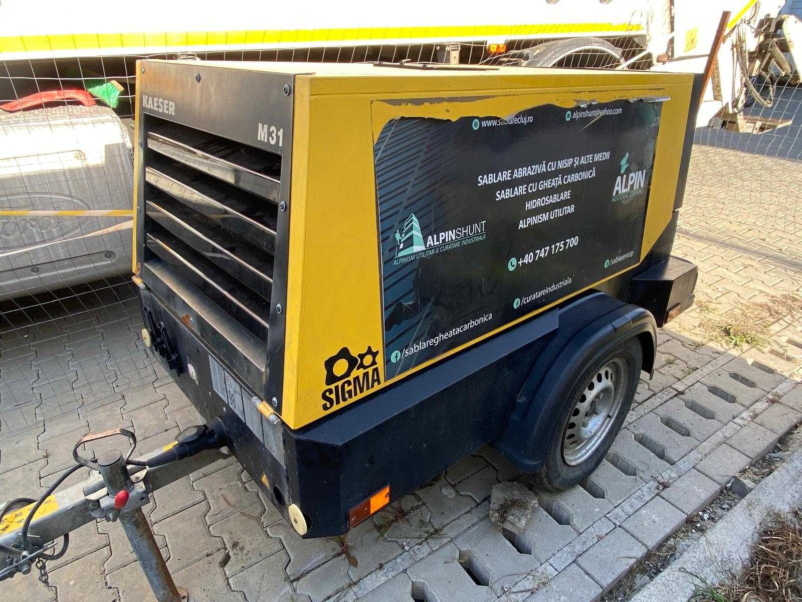 Inchiriez/ de inchiriat/ vand motocompresor Kaeser M31 inmatriculat